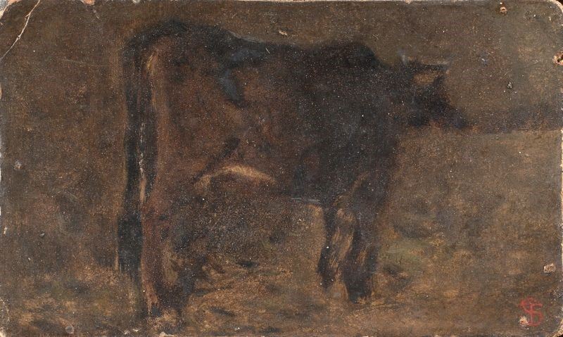 Telemaco Signorini - Mucca alla Mangiatoia