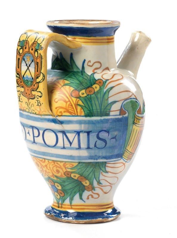 Orciolo con Beccuccio in Maiolica Policroma