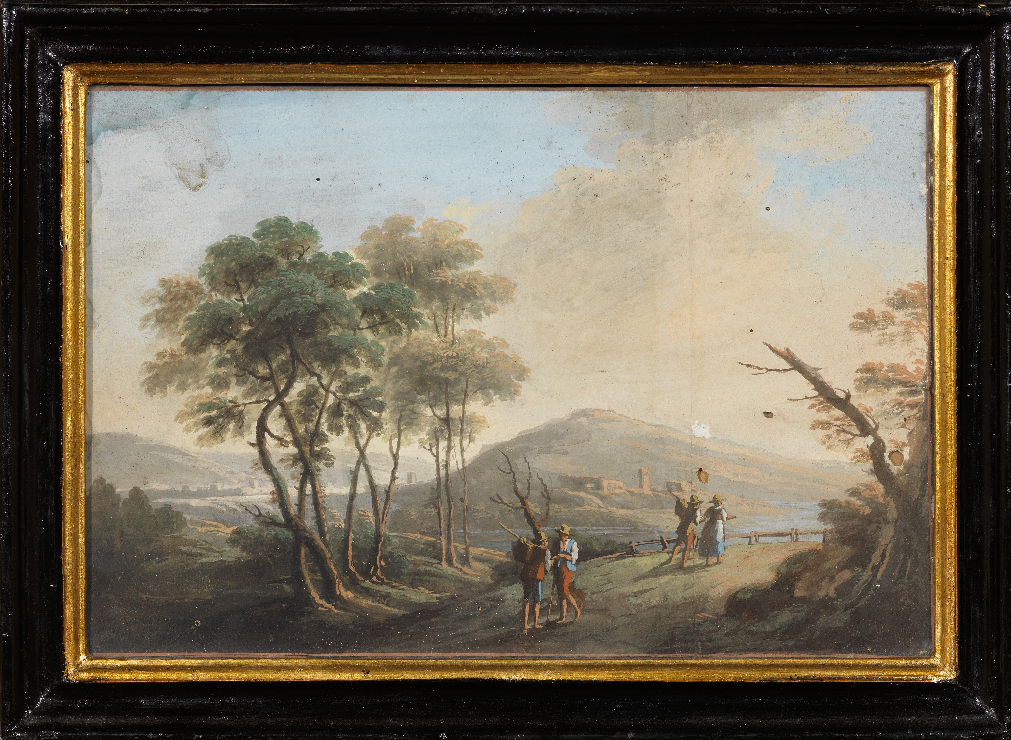 «Paesaggio con viandanti», «Paesaggio marino con porto» e «Paesaggio con alberi e figure»