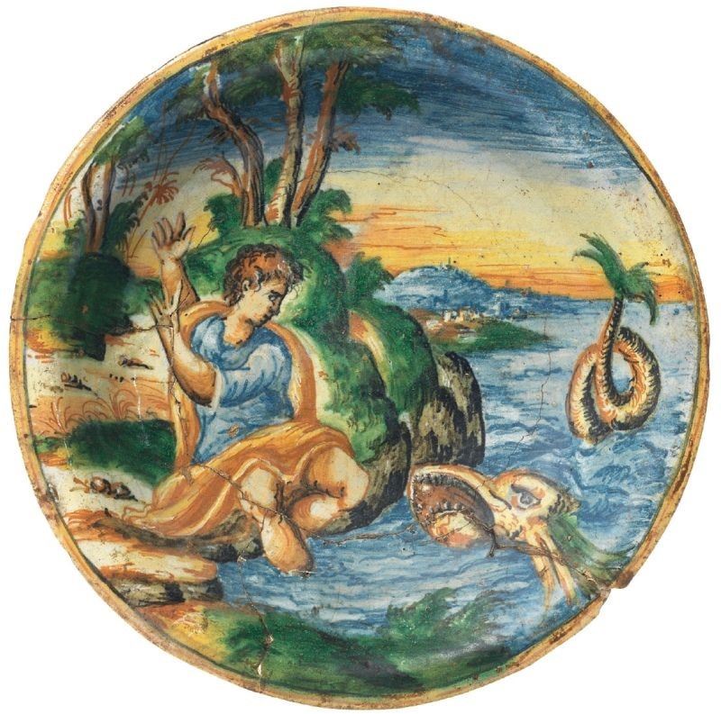 Piatto in Maiolica Policroma Invetriata