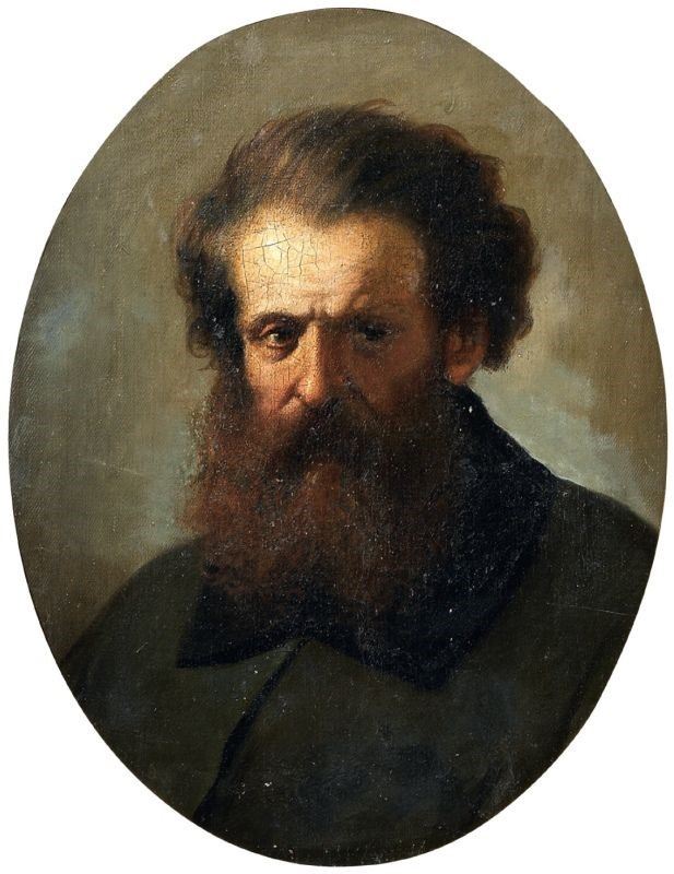 Anonimo del XIX Secolo - Ritratto di Uomo con Barba