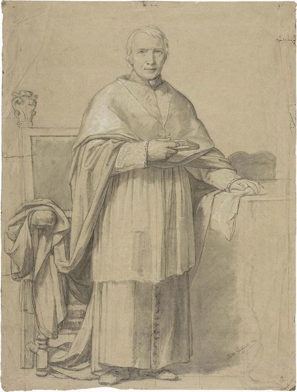 Pietro Gagliardi - Ritratto a figura intera del Cardinal Giovanni Vincenzo Manganelli, futuro Papa Clemente XIV