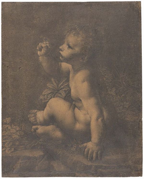 Giuseppe Bossi - Putto ispirato alla Vergine delle rocce di Leonardo da Vinci