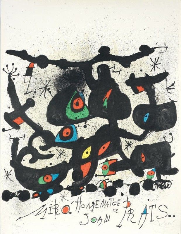 Joan Miró - Manifesto per L'esposizione «homenatge a Joan Prats»