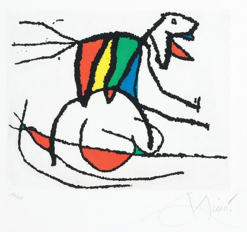 Joan Miró - El Sobreviviente Visita Los Pájaros