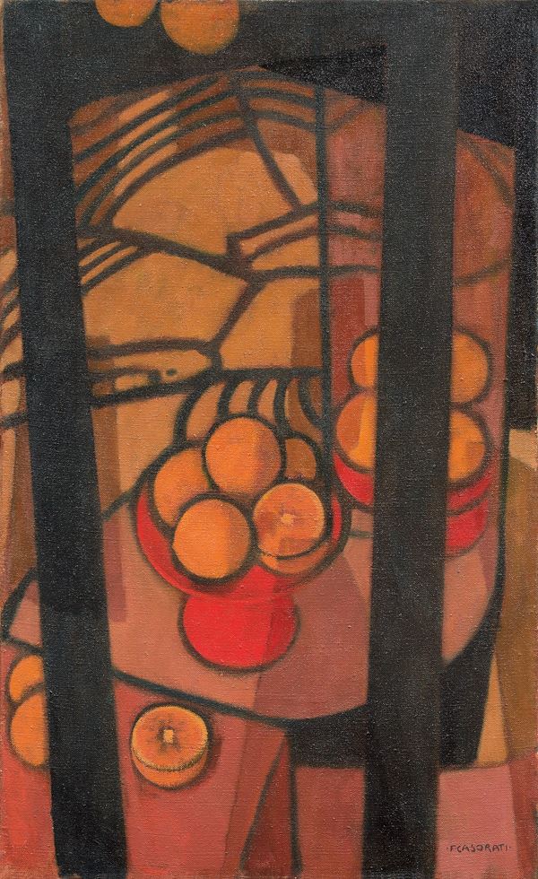 Felice Casorati : Le arance  (1956)  - Olio su tela - Auction MODERN ART - II - Casa d'aste Farsettiarte