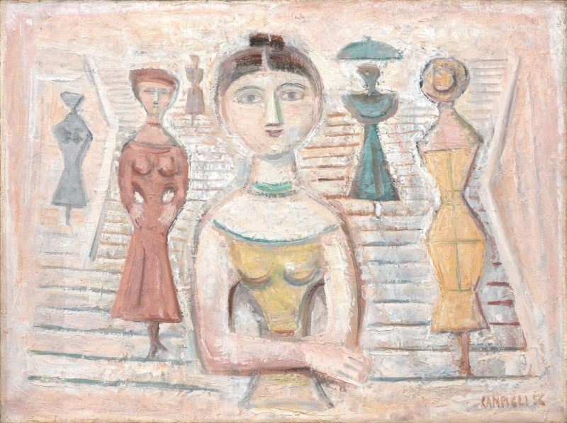 Massimo Campigli - Sei Donne sulle Scale (la Scalinata)