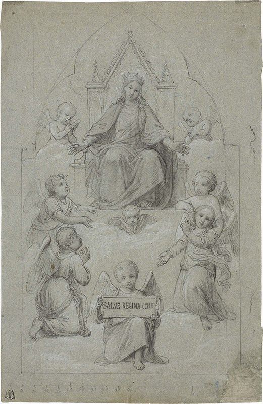 Bottega di Giuseppe Morgari - Madonna in trono