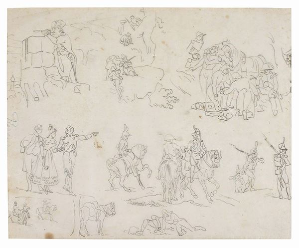 G. Pirroni - Schizzi di illustrazioni napoleoniche