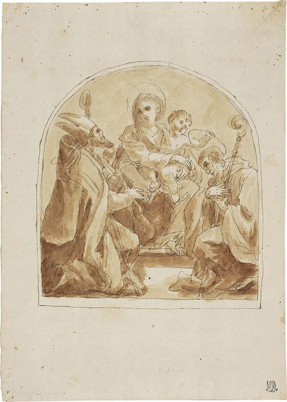 Cesare Nebbia - Madonna con Bambino e due Santi Vescovi