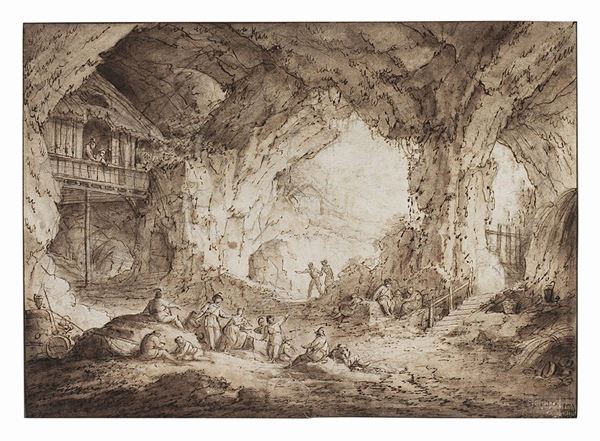 Giuseppe Bossi - Studio scenografico per la rappresentazione di «La Caverne» di J. F. Lesueur
