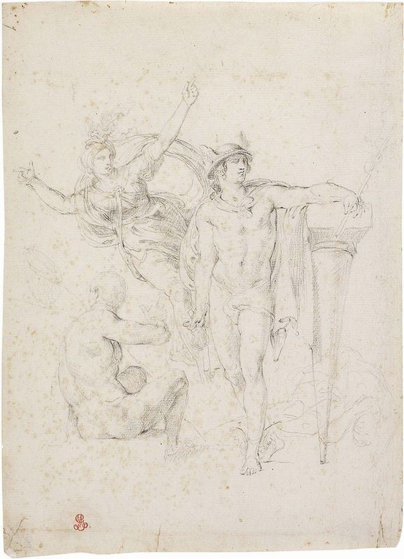 Antonio Raffaello Mengs (attr. A) - Mercurio, la Fama e la Vecchiaia