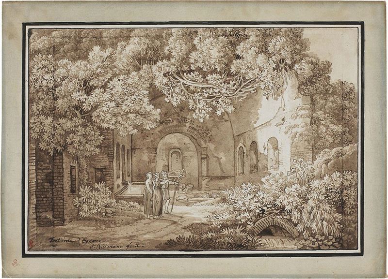 Peter Birmann - Ninfeo di Egeria a Roma