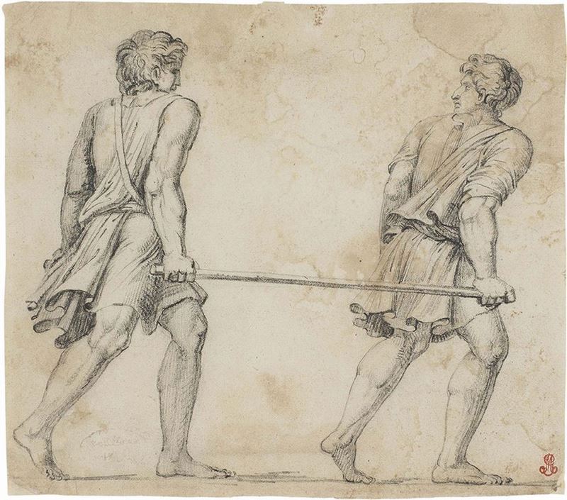 Pelagio Palagi (attr. A) - Due Figure Dall'antico