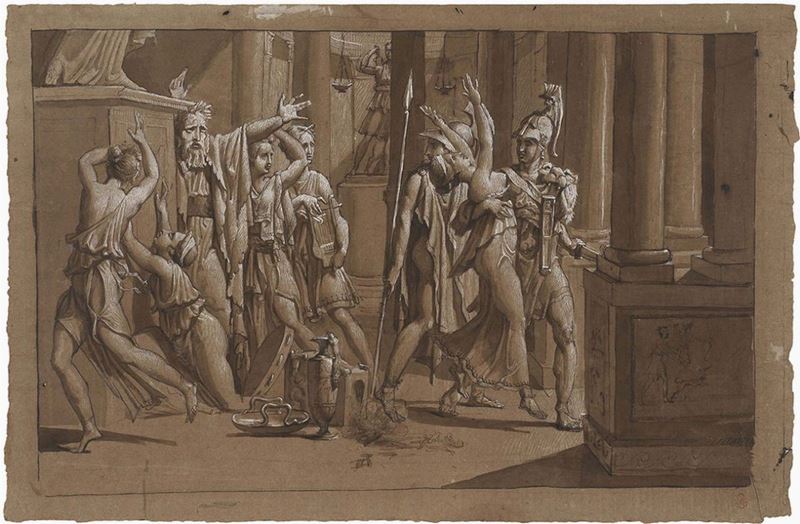 Pelagio Palagi (attr. A) - Scena Dall'iliade: Ratto di Briseide