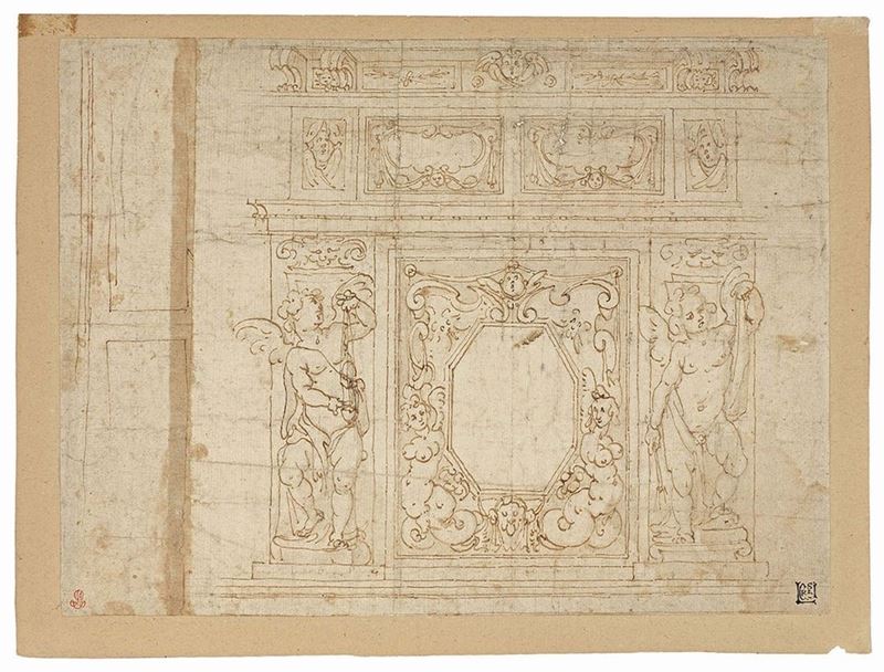 Giovanni Alberti (attr. A) - Studio per un Camino