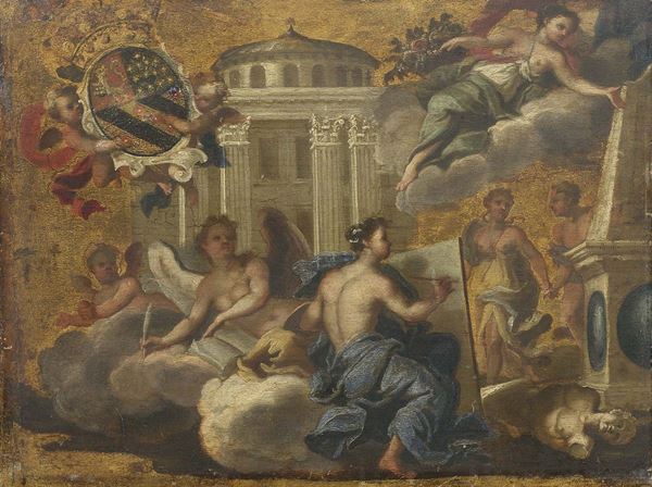 Scuola romana del XVIII secolo - Allegoria delle Arti