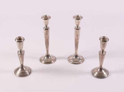 Due Coppie di Candelabri in Argento