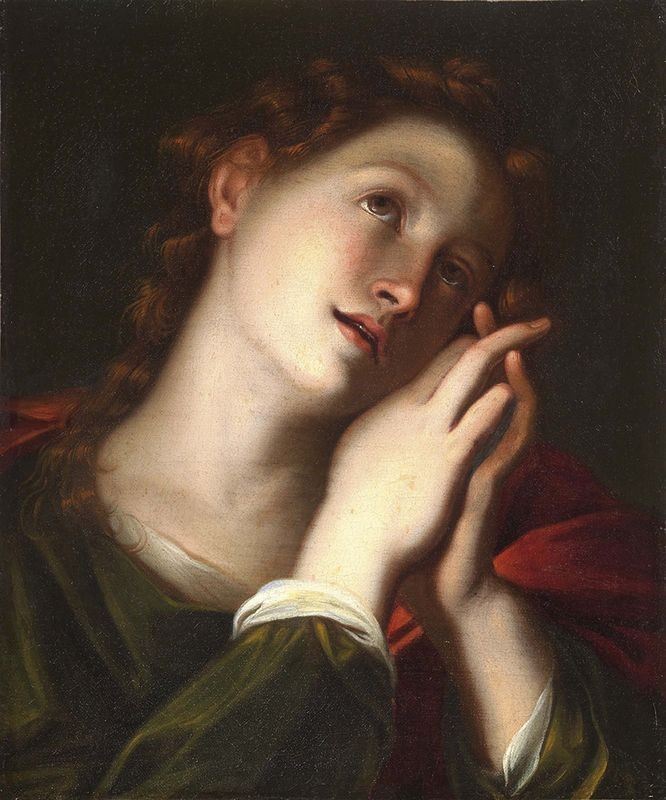 Giulio Cesare Procaccini (bottega Di) - Testa di Santo