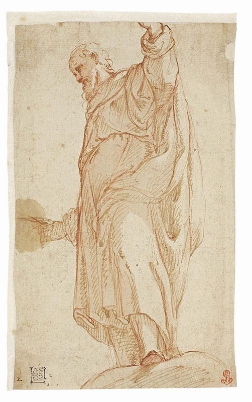 Anonimo Romano del XVI Secolo - Figura in Scorcio