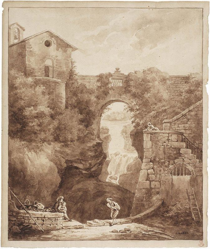 Hubert Robert - La Grande Cascata di Tivoli