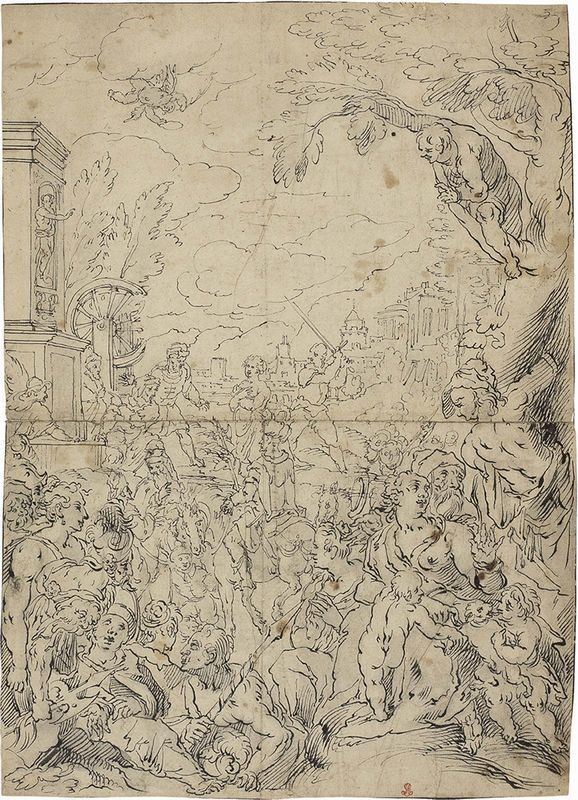 Anonimo Senese del XVII Secolo - Martirio di Santa Caterina D'alessandria