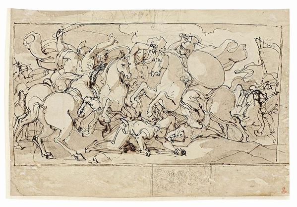 Vincenzo Camuccini - «Scena di battaglia» recto, e «Victoria Parth» verso