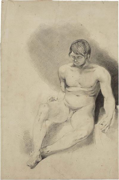 Nudo D'accademia Accosciato