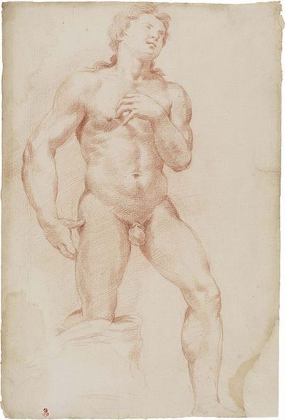 Nudo D'accademia con Gamba Sinistra Poggiante