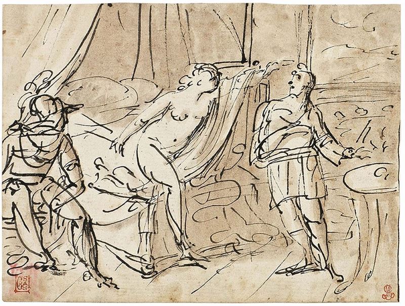 Pietro Benvenuti - «scena di Genere» e «lettura del Giuramento dei Sassoni»