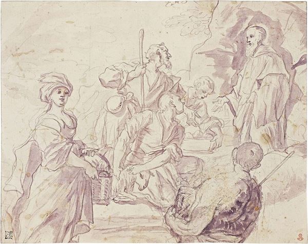 Paolo Gerolamo  Piola - Offerta di doni a San Benedetto