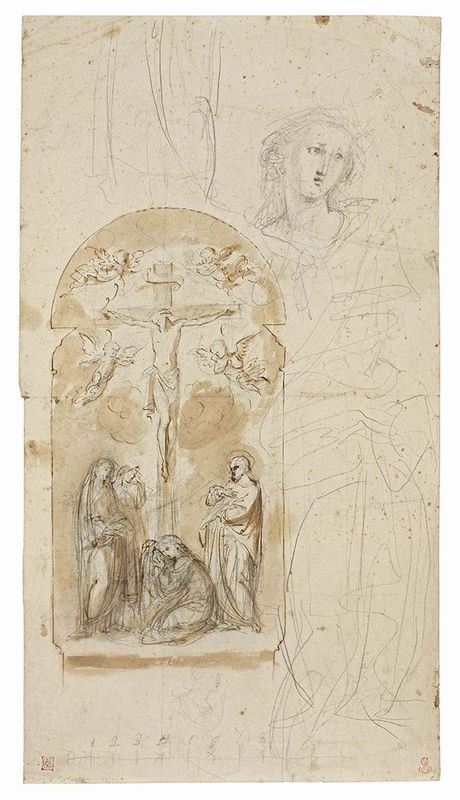 Cerchia di Antonio Canova - Studio per una Crocifissione