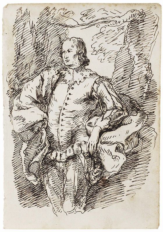 Carlo Spiridione Mariotti - Giovane gentiluomo appoggiato