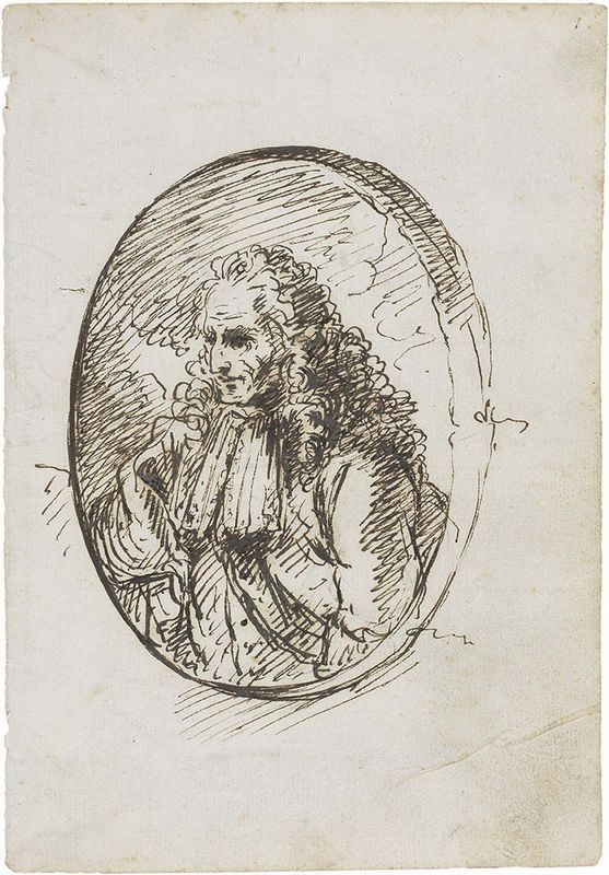 Carlo Spiridione Mariotti - Ritratto di uomo maturo con parrucca