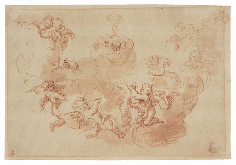 Scuola Genovese del XVIII Secolo - Gloria di Angeli