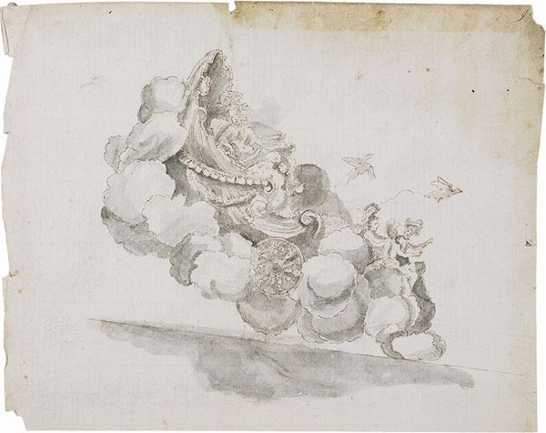 Agostino Veracini - Macchina teatrale con personaggi