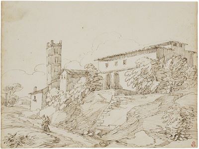 Complesso Rustico con Torre in un Declivio