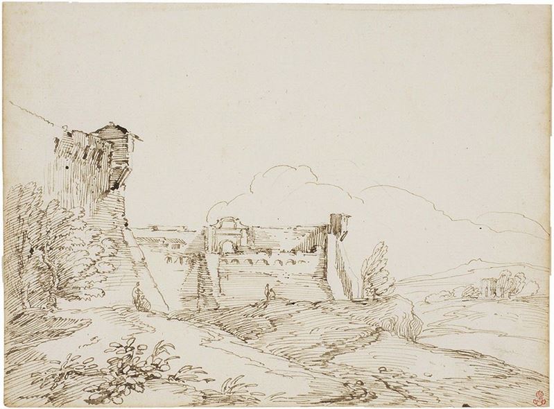 Giovan Battista Busiri - Paesaggio in Siena