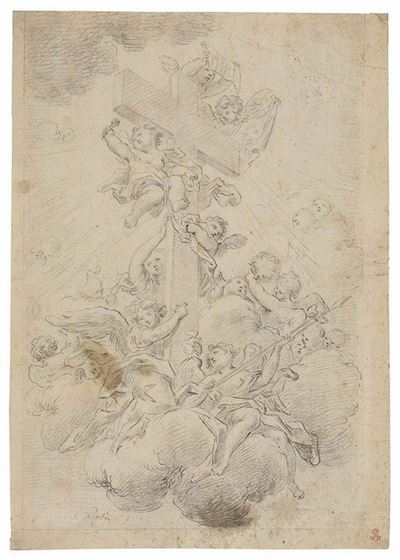 «trionfo della Croce», Recto, e «foglio di Studi con Sant'antonio», Verso
