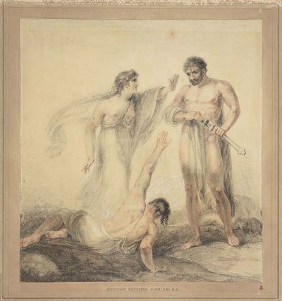 Antigone tra i Fratelli Eteocle e Polinice