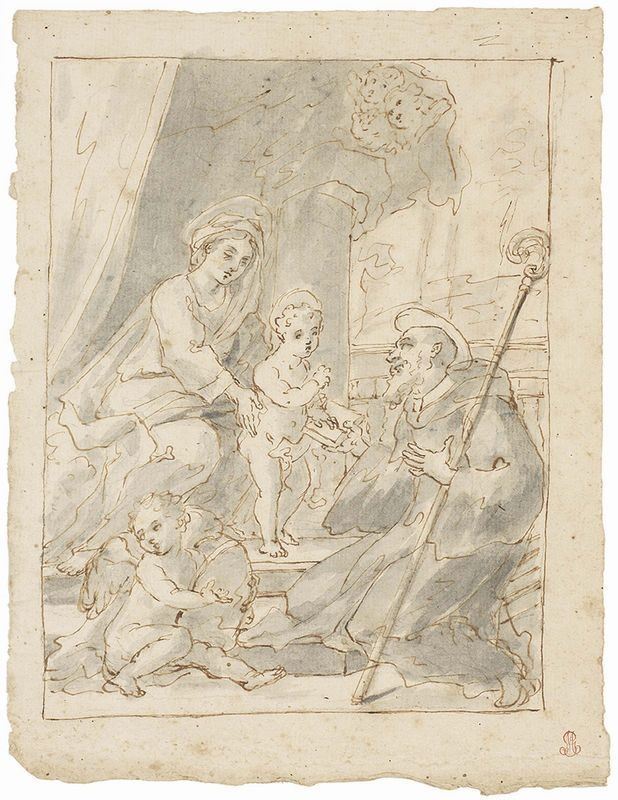 Pietro Antonio De Pietri - Vergine Col Bambino e Sant'agostino