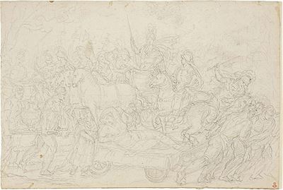 Trionfo di Cesare. Trasporto di Arsinoe, Sorella di Cleopatra