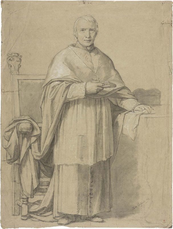 Pietro Gagliardi - Ritratto a Figura Intera del Cardinal Giovanni Vincenzo Manganelli, Futuro Pap...