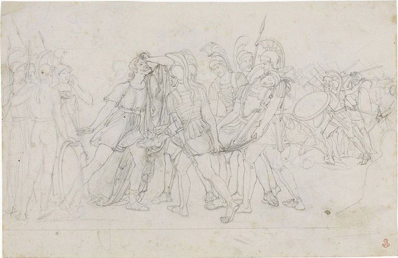 Anne Louis Girodet De Roucy Trioson - Trasporto di un Guerriero Greco
