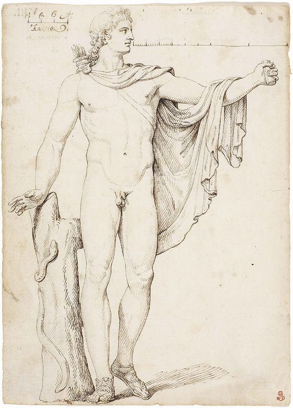 Giovan Battista Visconti (cerchia Di) - «apollo del Belvedere», Recto e Verso