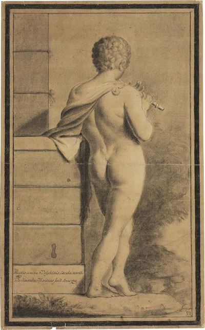 Giovane di Spalle che Suona il Flauto