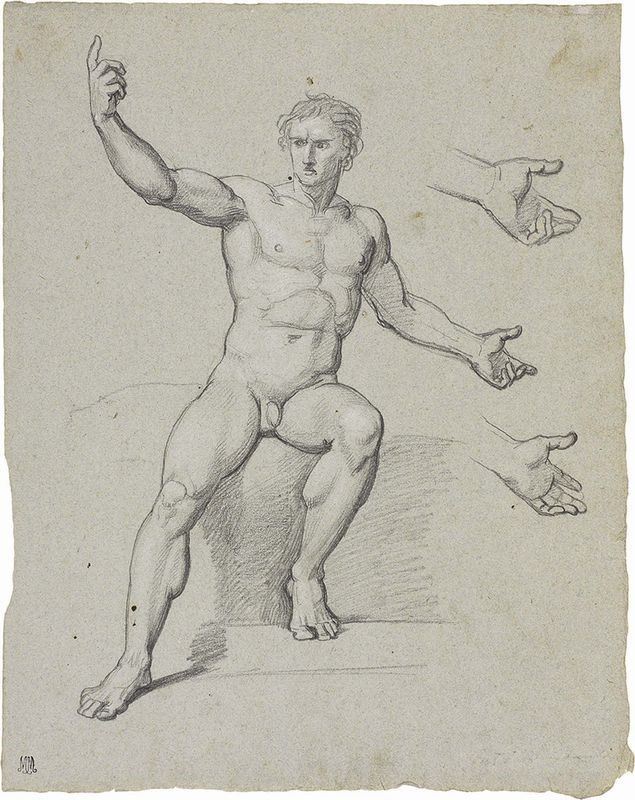Pietro Benvenuti - Studio Preparatorio per L'apollo Pitio