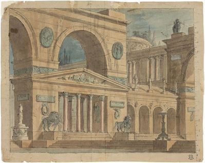 Architettura Fantastica Raffigurante Monumenti Romani