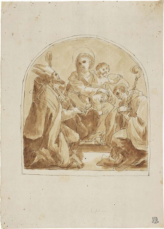 Cesare Nebbia - Madonna con Bambino e Due Santi Vescovi