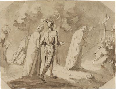 «il Sogno di Colonna», Recto, e «accademia di Nudo Maschile Acefalo», Verso